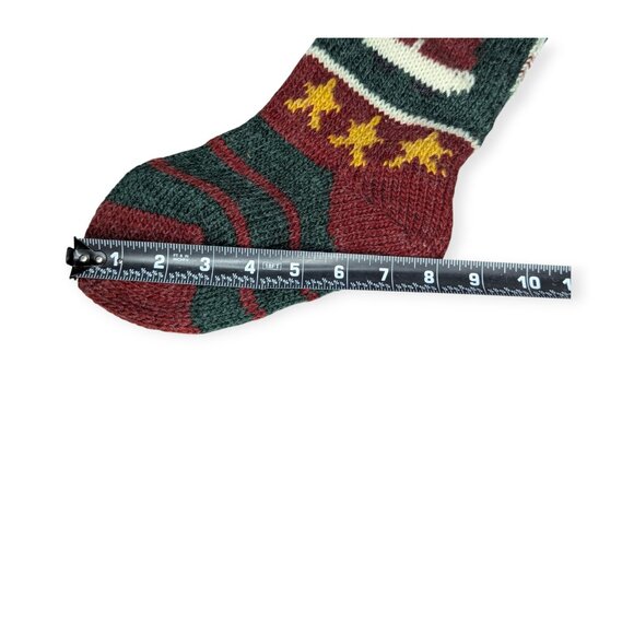 Santa Knit Christmas Stocking 18" x 8" Christmas Cove Like - Picture 9 of 9